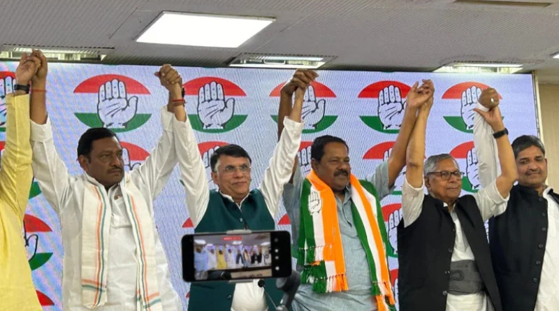 BJP MP Ajay Nishad resigned from the party and joined Congress.