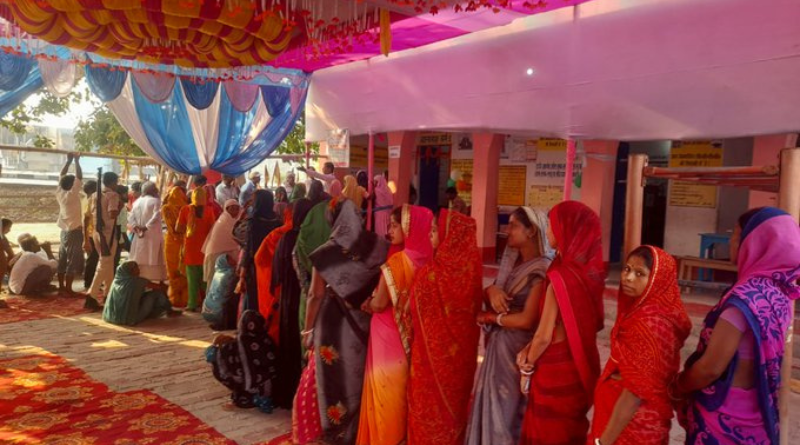 Voters are showing enthusiasm at the polling centers in Sheohar.