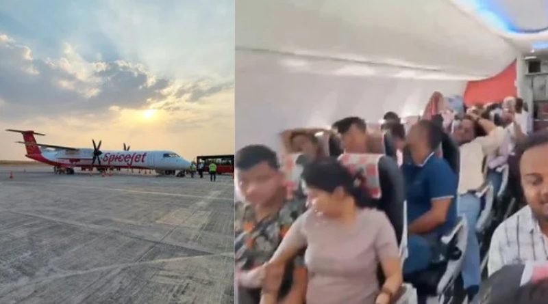 Uneasy experience onboard for the passengers of the Darbhanga-bound SpiceJet flight.