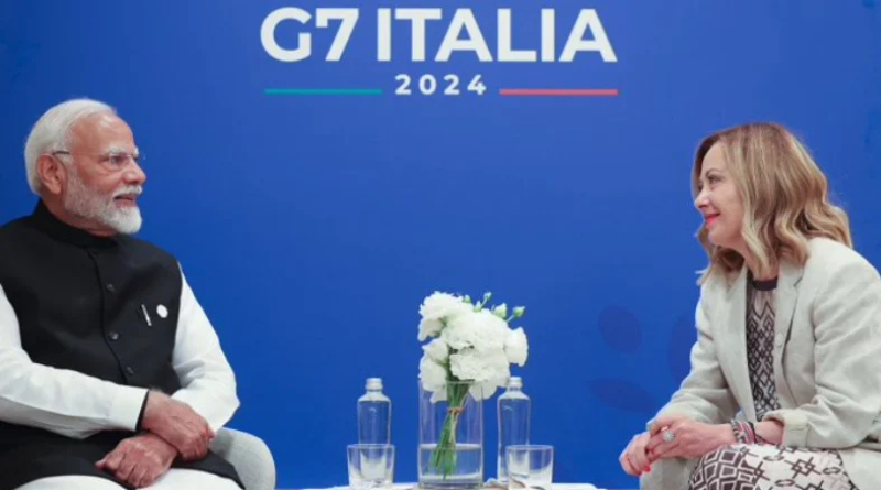 PM Narendra Modi at the G7 Summit in Italy.