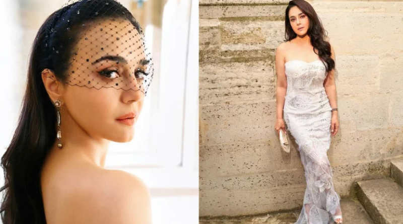 Actress Preity Zinta at a couture show of fashion designer Rahul Mishra in Paris.