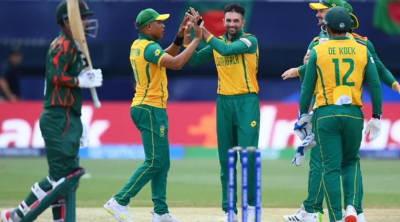 South Africa beats Bangladesh in a low-scoring thriller in the T20 World Cup.