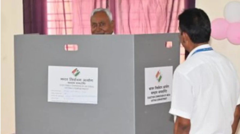 The Election Commission registered 24.25% voting till 11 am in Bihar.