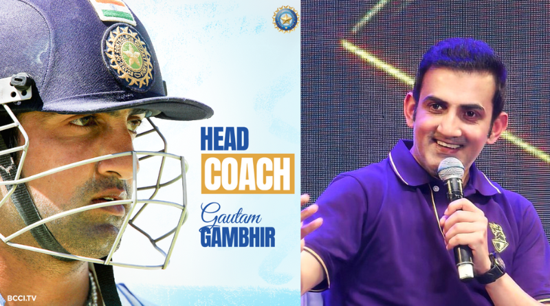 Gautam Gambhir appointed as head coach of Team India.