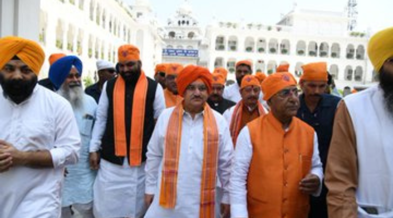 JP Nadda visited Takht Harimandir Sahib Gurudwara in Patna.
