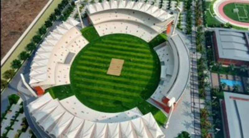 The cricket stadium of Rajgir will have a capacity of 40,000 spectators and construction in full swing.