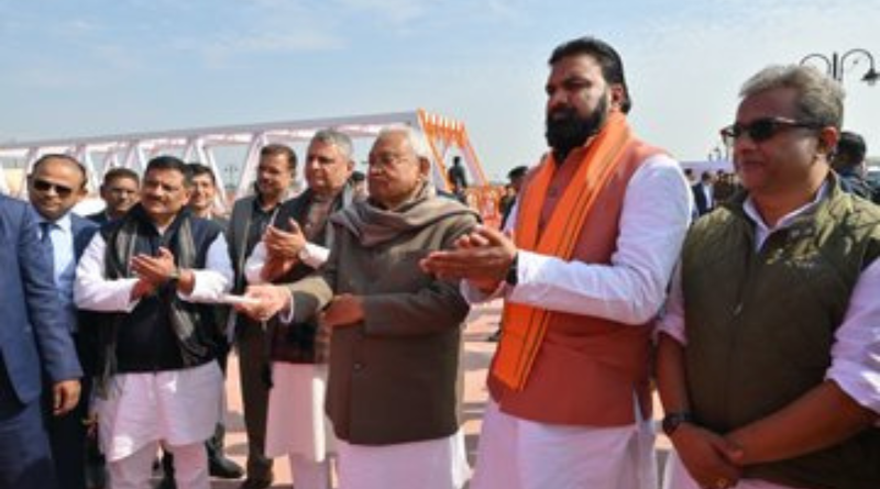 Nitish Kumar reached Samastipur as part of his Pragati Yatra to boost infrastructure.