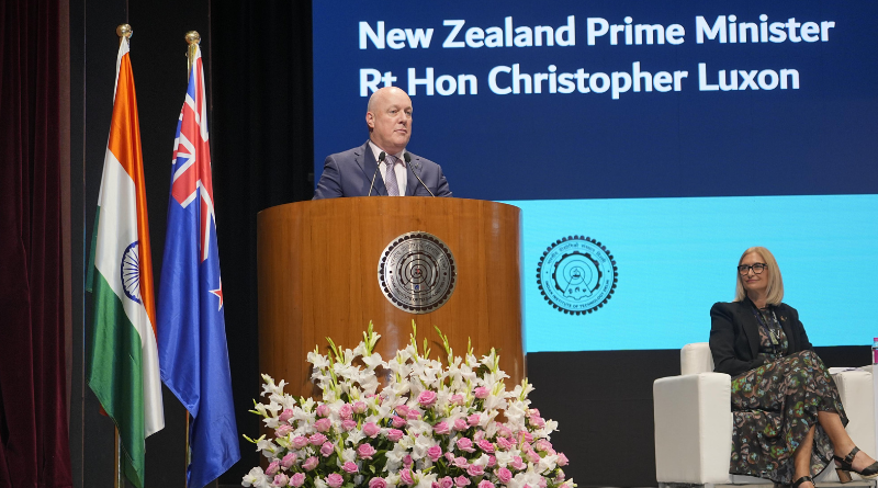New Zealand PM Christopher Luxon strengthens academic ties with India, announces scholarships at IIT Delhi.