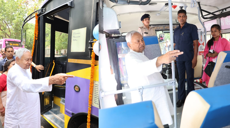 CM Nitish Kumar flags off 166 deluxe buses to boost transportation in Bihar.