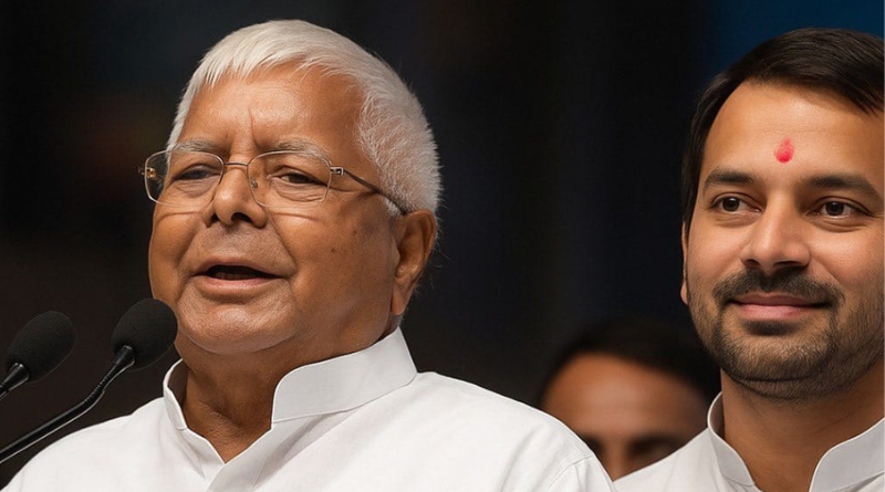 Tej Pratap Yadav’s delayed birthday wish highlights strained ties with Lalu Yadav.
