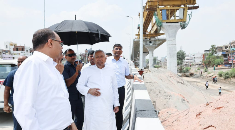 CM Nitish Kumar inspected Mithapur-Mahuli’s 4-lane projects and asked to expedite the work.