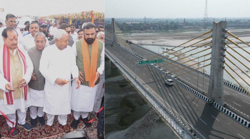 Nitish Kumar inaugurates Rs. 5,000 crore 6-lane Ganga Bridge, to boost connectivity from Patna to North Bihar.