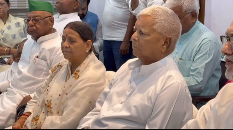 Lalu Prasad Yadav files nomination for 13th term as RJD National president, set for unopposed re-election.