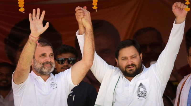 Bihar Bandh: Rahul Gandhi, Tejashwi lead protest march, rail and road traffic hit across the state.