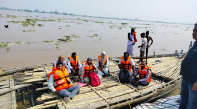 Ganga River crosses danger mark in Patna, flood threat looming, administration on alert.