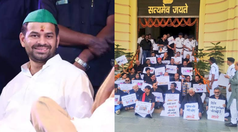 Tej Pratap Yadav believes in simple living, high thinking, and skips the black dress protest.