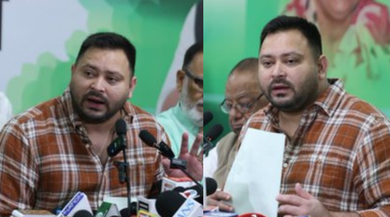 Tejashwi Yadav accused the JDU MLC and Vaishali MP of holding dual EPIC numbers.