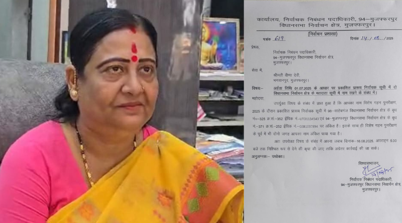 The Election Commission of India (ECI) has served notice to the LJPRV MP and the JDU MLC over 2 EPIC cards.