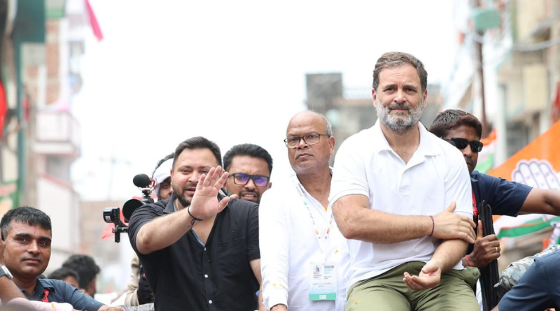 Voter Adhikar Yatra reaches Gaya pm day 2, Rahul and Tejashwi lead march against ‘Vote Theft’.