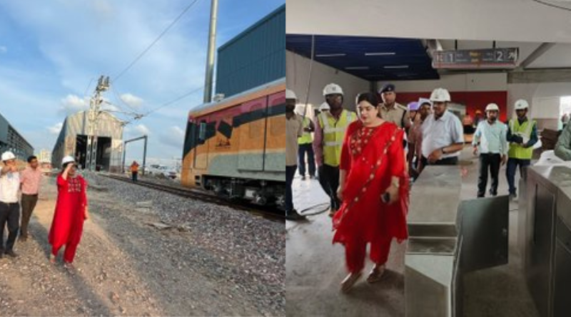 Abhilasha Sharma reviews final preparations for Patna Metro launch.