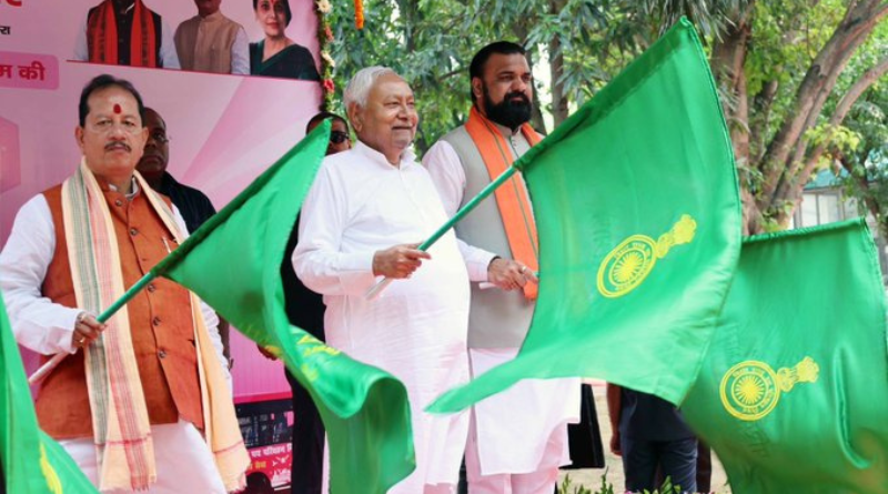 CM Nitish Kumar flags off 80 new buses for women to provide hassle-free transportation.