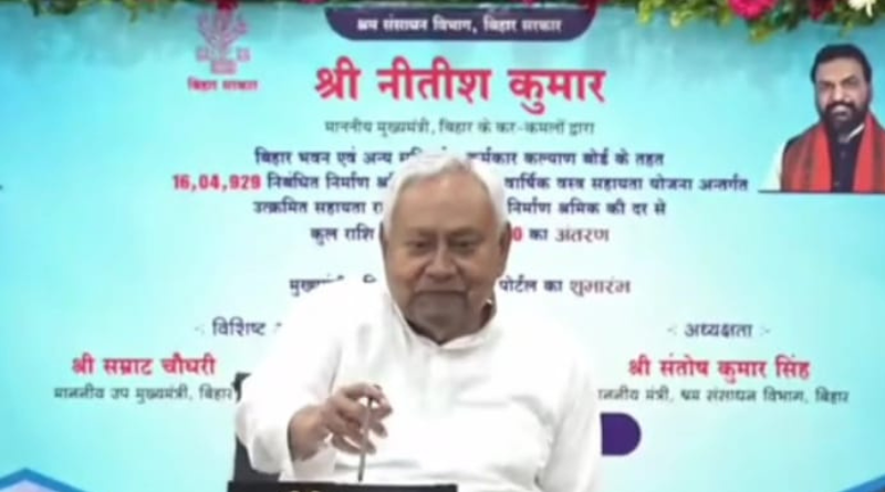 Nitish Kumar transfers Rs. 802 crore to construction workers, opposition cries festival politics.