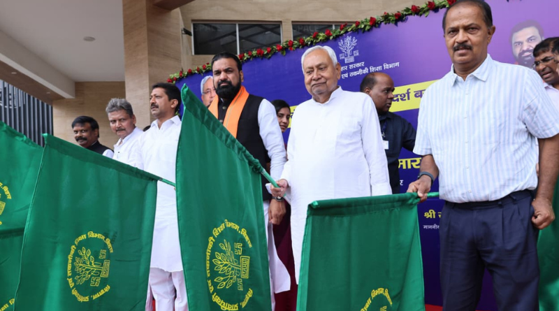 Nitish Kumar launches a science exhibition bus and inaugurates multiple science and education initiatives in Patna.