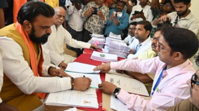 Samrat Choudhary filed a nomination from the Tarapur Assembly constituency to contest the Bihar polls 2025.