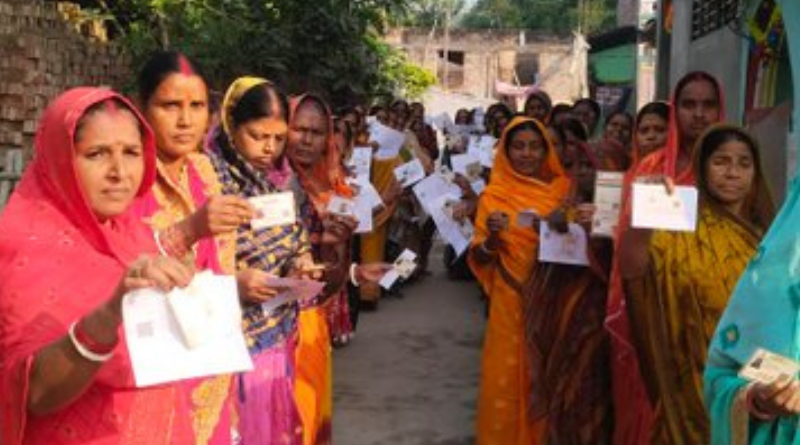 ECI recorded 14.55% polling in the first two hours of polling in Bihar.