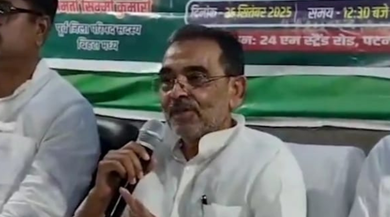 Upendra Kushwaha dismissed splits rumours in RLM, snap at media over questions.