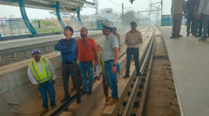An inspection was conducted on the priority corridor of Patna Metro to assess operational readiness.